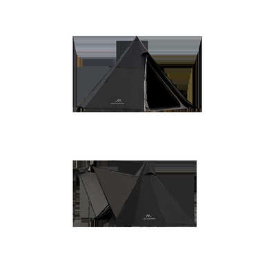 酷拓户外帐篷 山之客黑塔涂银版尖顶双层帐防水A塔帐露营黑化帐篷