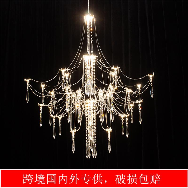 跨境萤火虫水晶灯餐厅吊灯客厅灯 北欧酒店楼梯led设计师卧室主灯