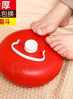 Winter hot water bottle, traditional foot warmer, hot water