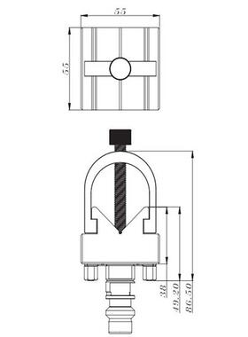 伊洛夹瓦快速装线切割V型头夹夹圆夹夹持座治具工装ER-016ER-0166