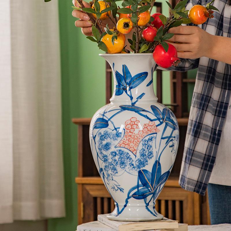 雨彤家居“手作瓷硕果累累" 青花瓷藏品 玄关客厅高级轻奢陶瓷花