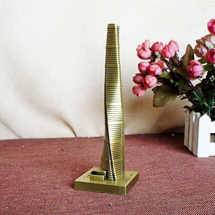 新款直销上海中心大厦模型摆件金属工艺品合金家居装饰品现货摆件