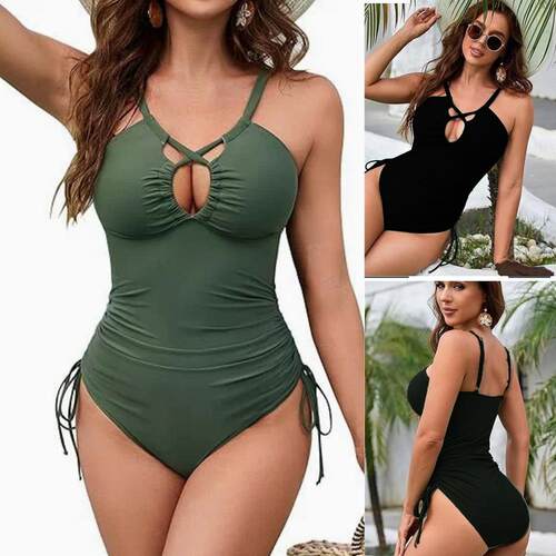 One piece swimsuit strap cross one-piece bikini
