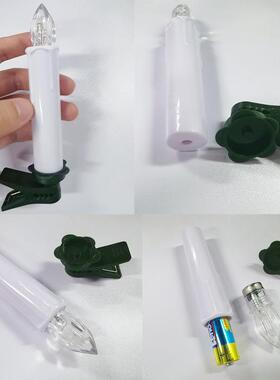 防水蜡烛灯诞圣日树子蜡烛节派对KNY夹家居装饰遥控定时无焰闪烁