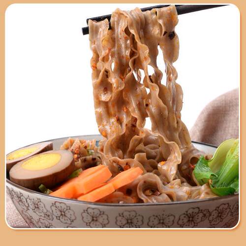 荞麦刀削面低脂黑小麦宽挂面代餐粗粮黑麦面条粗粮速食