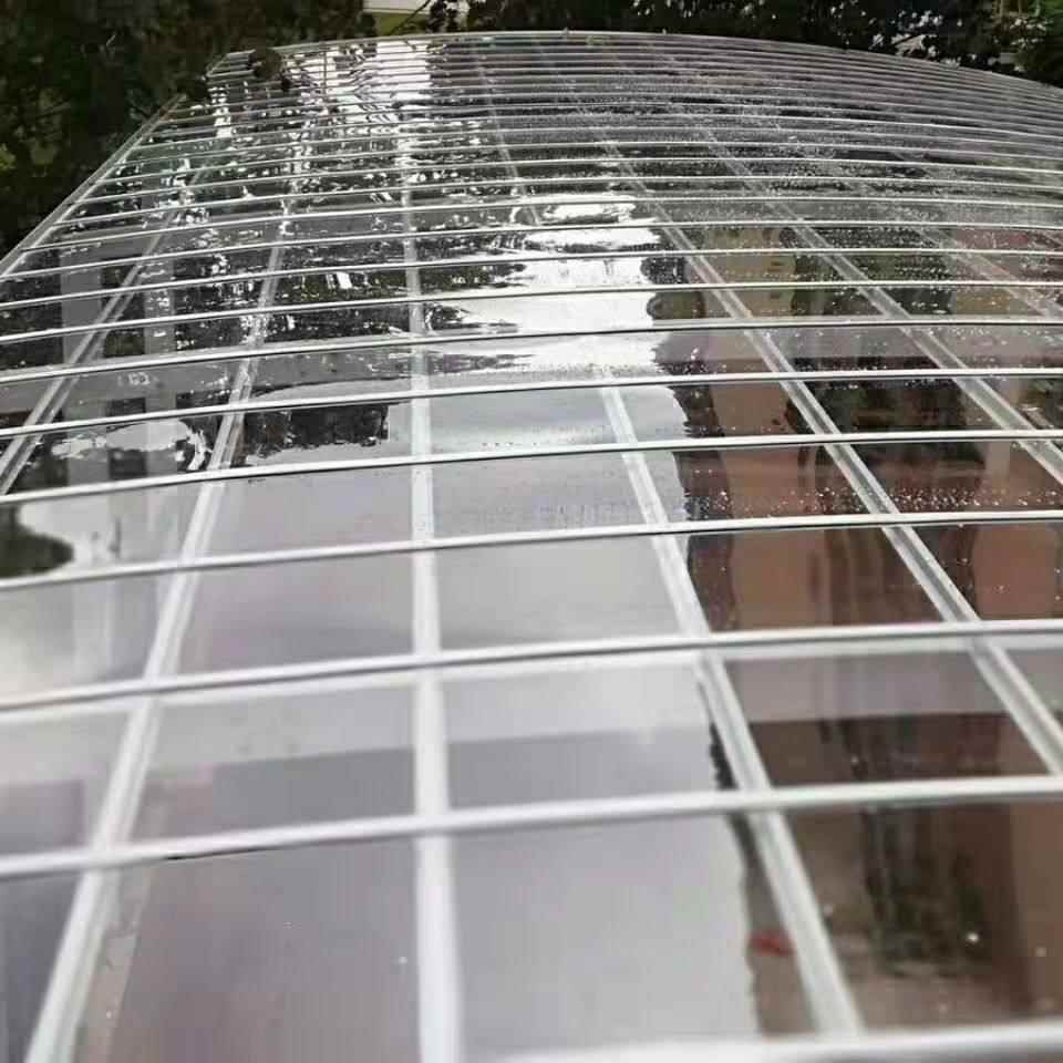 耐力板全透明PC采光板PC塑料板屋顶车棚雨棚种植遮雨板玻璃板