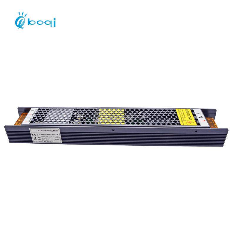 BOQI12V24V200Wled调光恒压电源灯带灯条可控硅0-10V调光开关电源