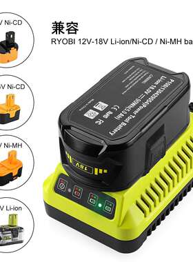 替代利优比RYOBI 12v-18V锂镍电RYOBI P117 P108通用电池充电器