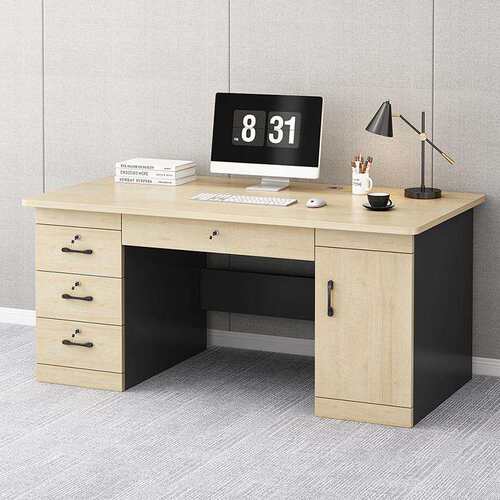 A10L带锁办公桌椅电脑桌家用简约带抽屉台式单人办公室桌子组合职