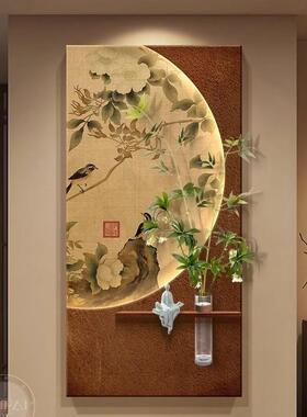 中古风入户正对门玄ZA0510关装饰画学宋代美画壁灯走廊道挂画2过0