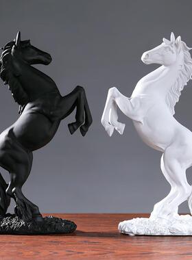 跨境欧式家居树脂腾空胜利马摆件酒柜办公室桌面装饰乔迁开业礼品