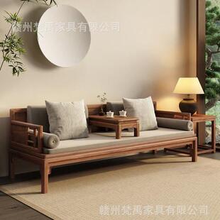 新中式胡桃木全实木沙发客厅2025新款宋式美学茶楼卡座禅意家具