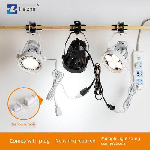 Led夹子聚光灯服装店婚礼聚光灯系列插件超市生鲜市场展示摊位商