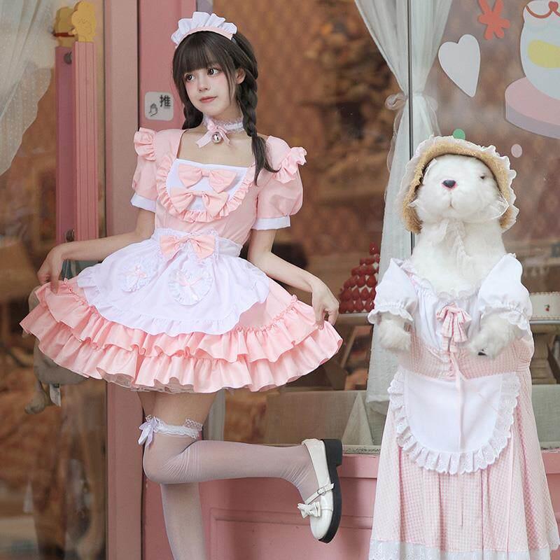 大尺码200斤伪娘cosplay用品日系可爱软妹女仆装洋装女佣制服套装