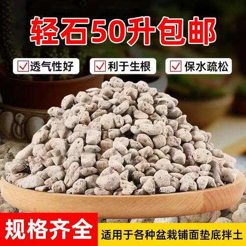 轻石浮石颗粒兰花专用铺面拌土垫底多肉介质土钵底石水族过滤