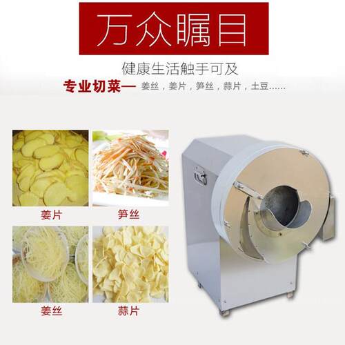 电动切姜丝姜片机 商用生姜土豆 胡萝卜大蒜笋丝切片切丝机果蔬