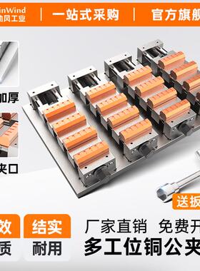 多工位铜公夹具平口钳cnc工装夹具数控加工中心电脑锣夹具台虎钳