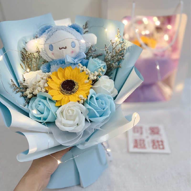 玉桂狗库洛米玩偶公仔花束生日礼物女送女朋友中考毕业花情人节