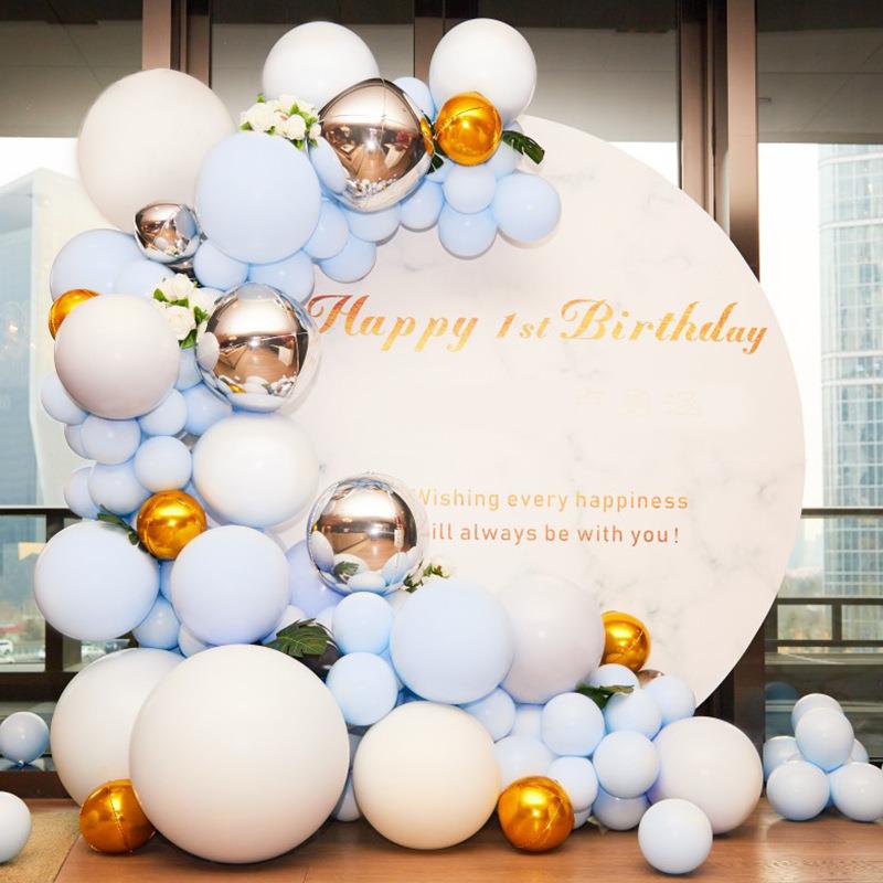 景马卡条龙气球链开业拱门百宴会日生日派对背墙婚房创佐致（收意图片