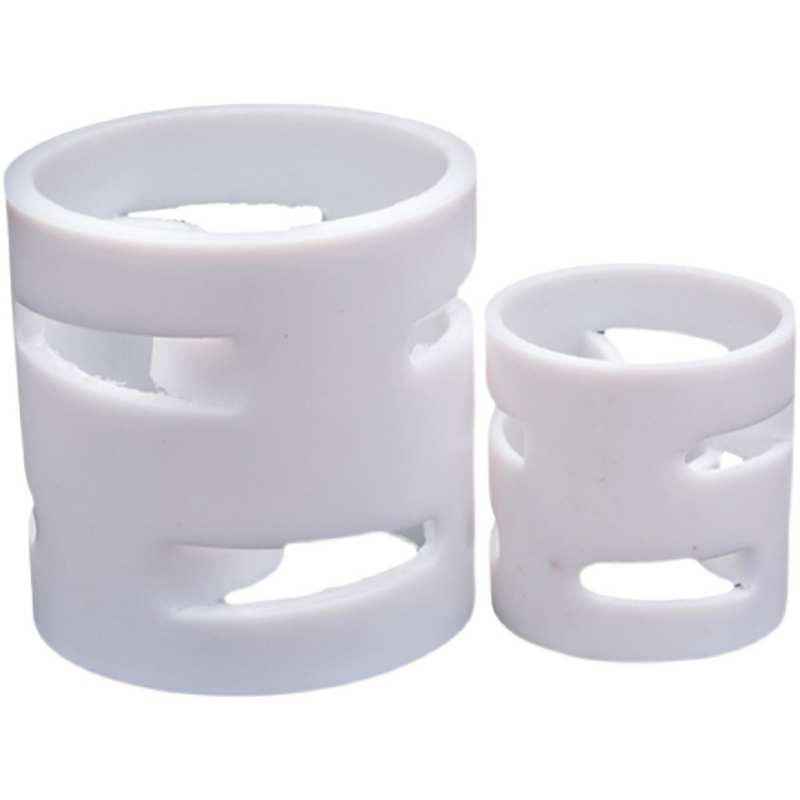 PTFE聚四氟乙烯鲍尔环填料四氟聚丙烯塑料PP鲍尔环填料25mm38mm*