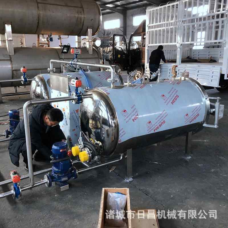 双锅并联杀菌锅甜粽梅菜扣肉水浴式杀菌锅真空包装鸡爪杀菌锅