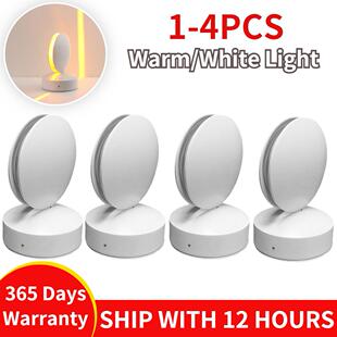 1-4pcs LED Wall Lamps Windows Sill Lights Warm White Light H