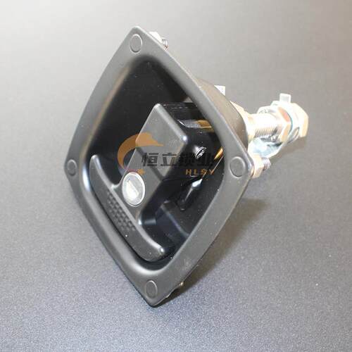 特种房推工程车舱黑色MS858-1C提转T型手柄压缩厢式面板机械门锁