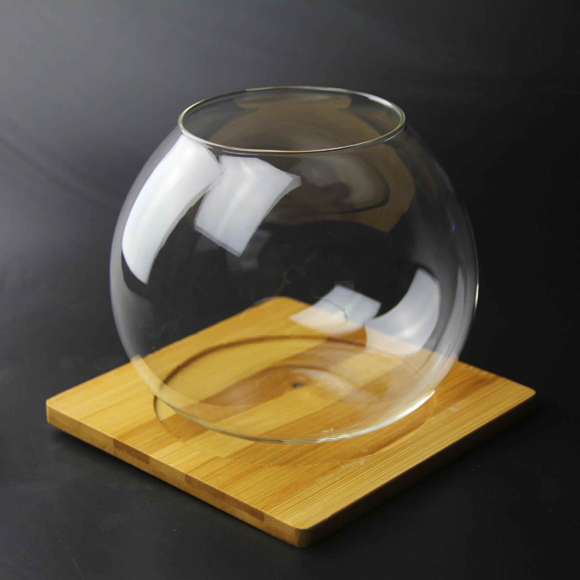 微景观生态瓶 玻璃瓶 制作容器 苔藓DIY 小鱼缸圆底瓶 .cm