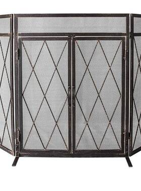 铁艺家用壁炉屏风隔断壁炉围栏防护壁炉护栏网装饰屏风火炉围加网