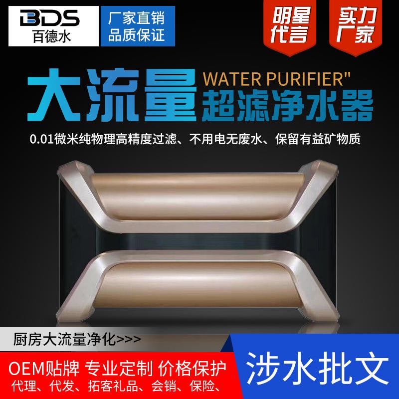 厂家大流量双子星净水器双芯超滤厨房净水机自来水除氯过滤器