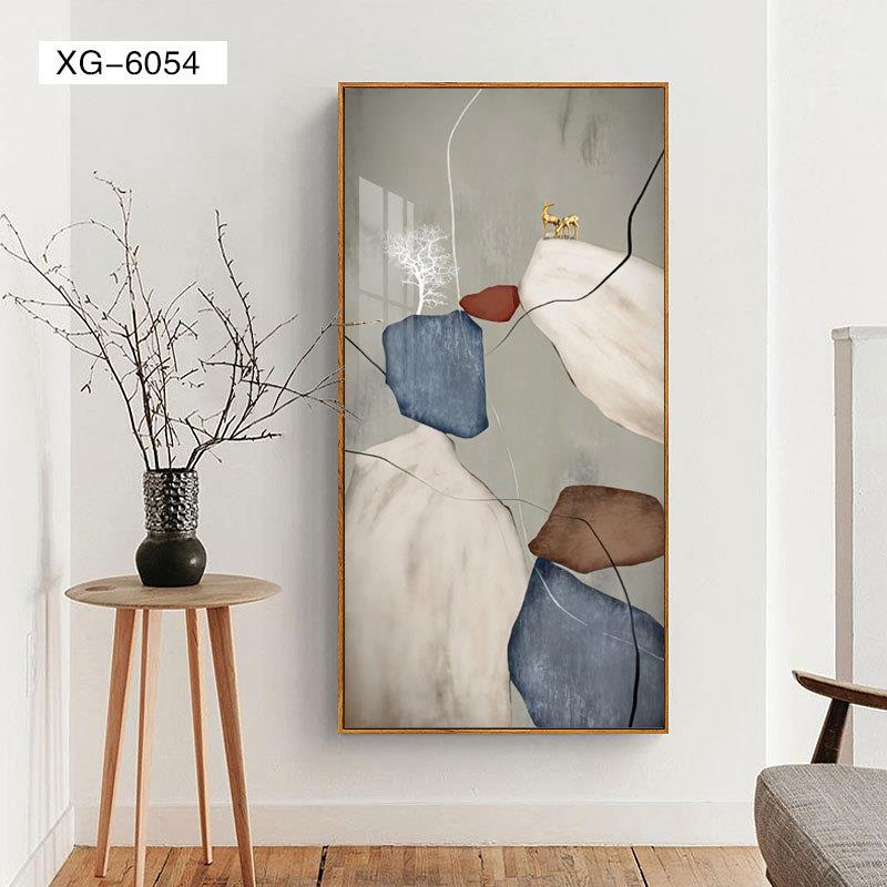 入户玄关装饰画简约抽象客厅走廊过道壁画现代晶瓷挂画厂家