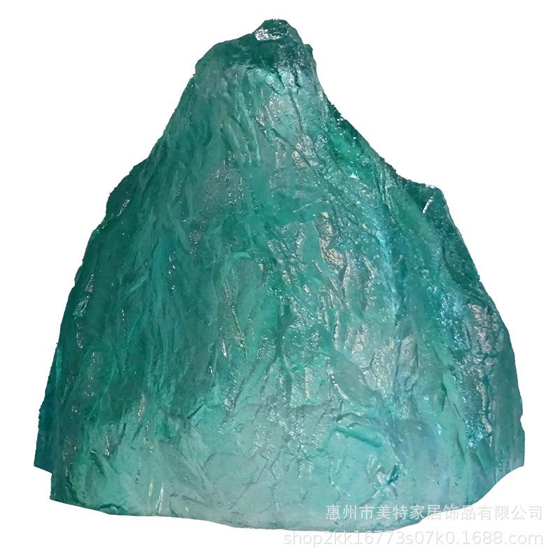 透明树脂景观石头雕塑酒店售楼处别墅庭院水池大型落地软装饰摆件