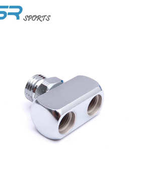 潜水调节器接bcd3通三通接头 1*9/16-18 2A UNF to 2*3/8-24 UNF