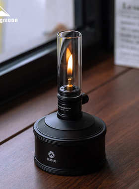 厂家直销柯曼BKT-1D黑色瓦斯无芯烛灯帐篷汽灯盏氛围露营扁气直筒