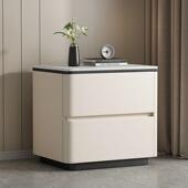 985卧室床边柜家用储简 床头岩柜约现免代板新款 实木整装 轻奢安装