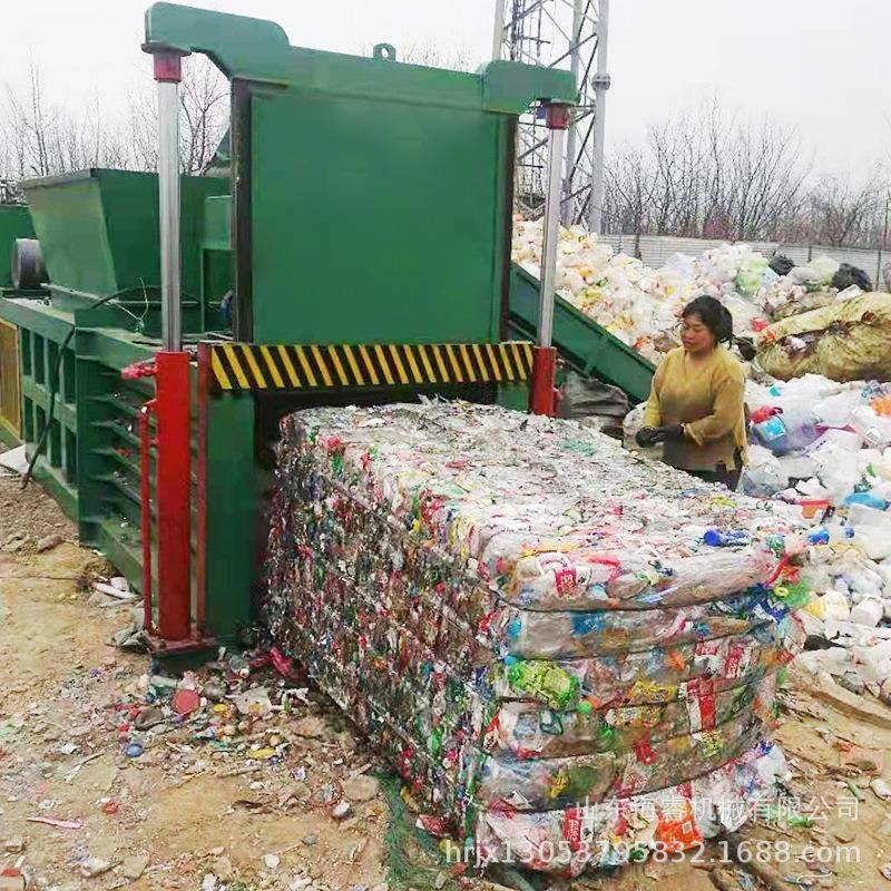 塑料瓶卧式液压压块机塑料薄膜全自动卧式液压打包机易拉罐打包机