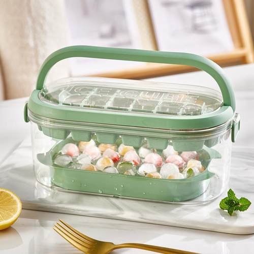 冰箱收纳盒冰块家用食品级大容量冰格分装储冰制冰盒冷冻保鲜盒物