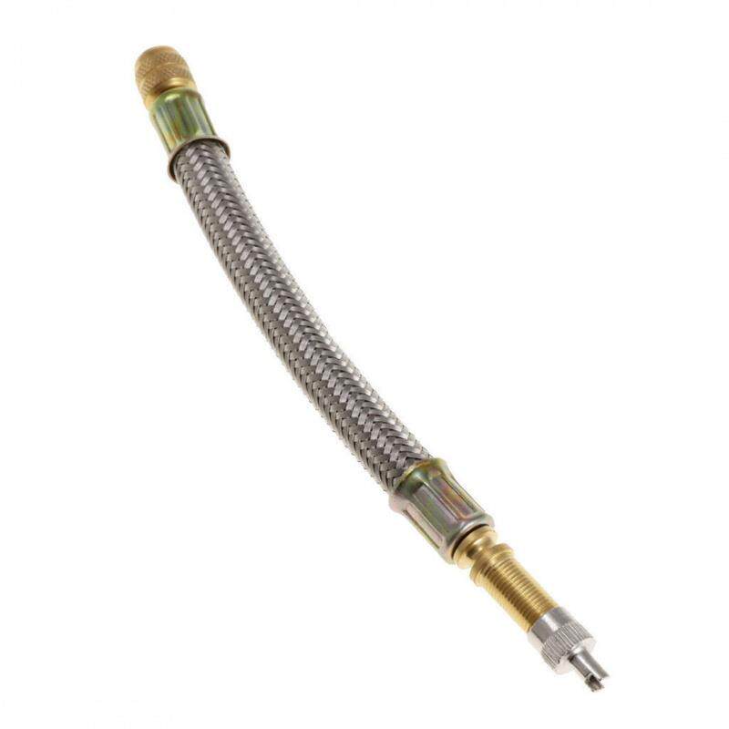 汽车轮胎气门嘴充气不锈钢编织延长管铜接头导气阀门卡车管气门嘴