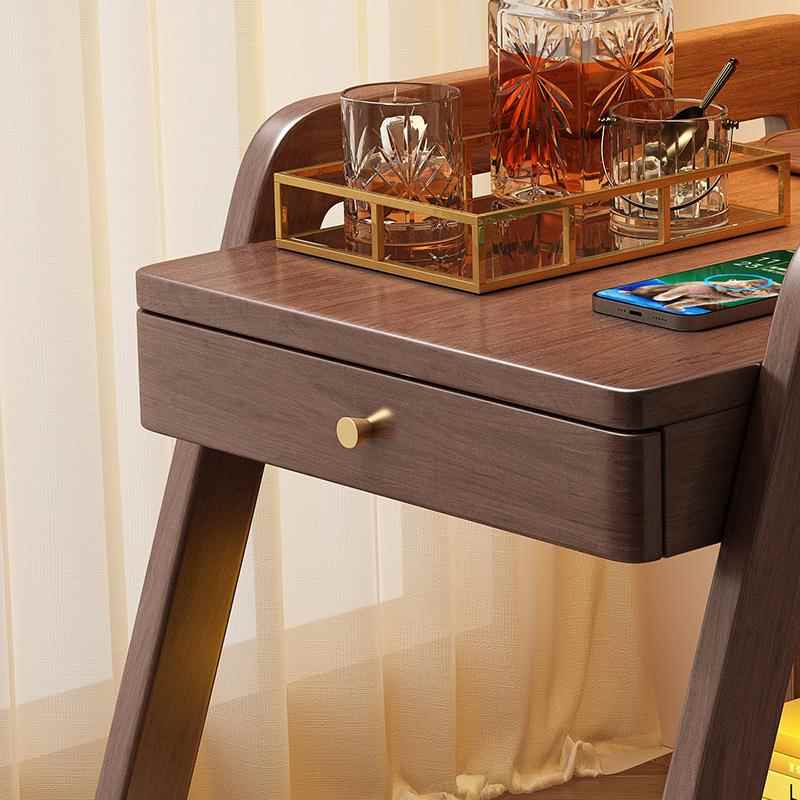 实木小推车客厅沙发置架物茶动水多功能床边柜卧GLP家用可移室小