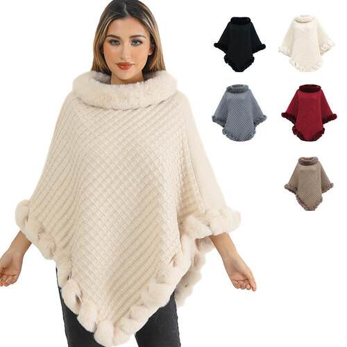 Faux Fur Shawl Wrap, Fluffy Soft Scarf, Imitation Mink
