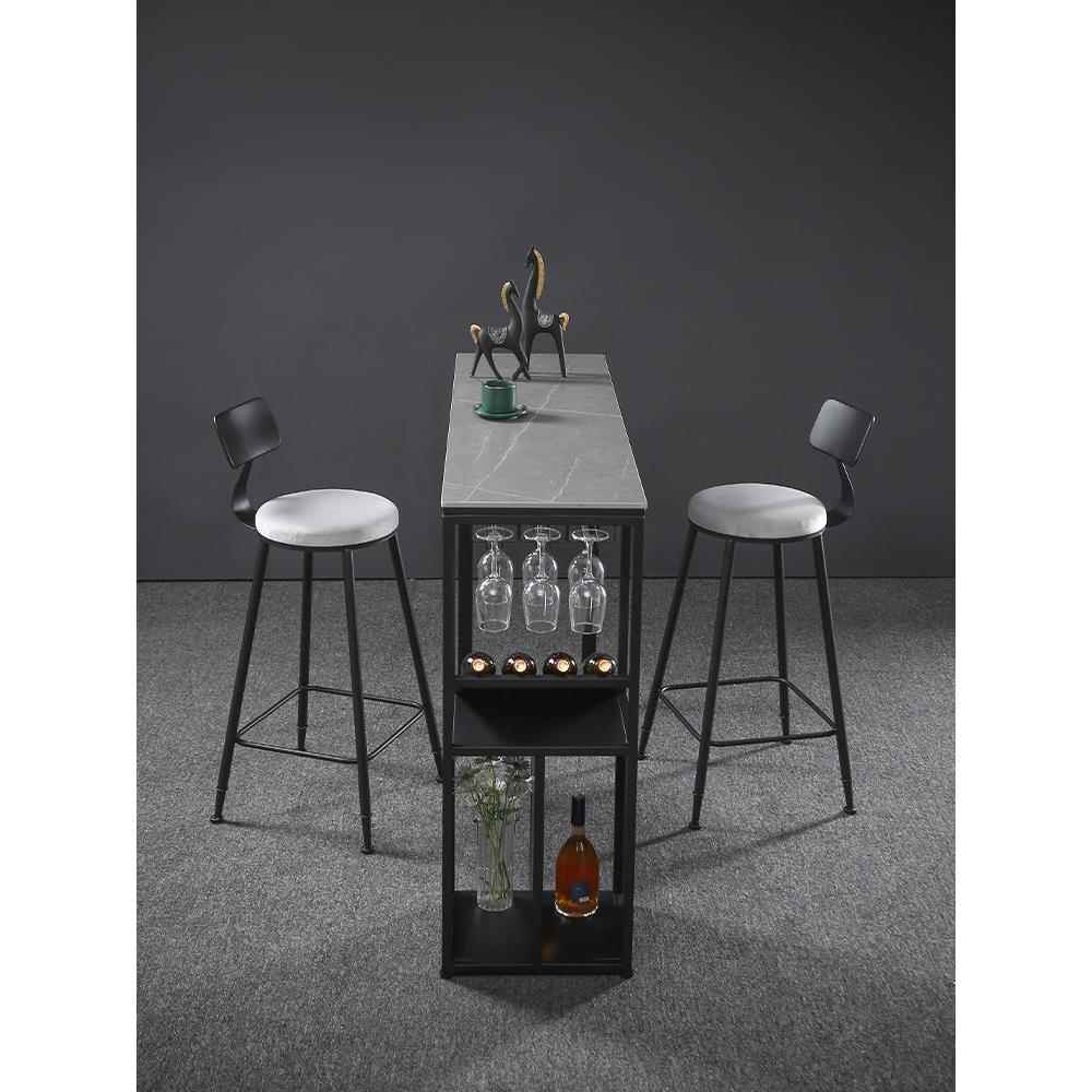 轻奢岩板家用户型客TMD2021B桌厅吧台多功脚能隔断靠墙高小桌大理