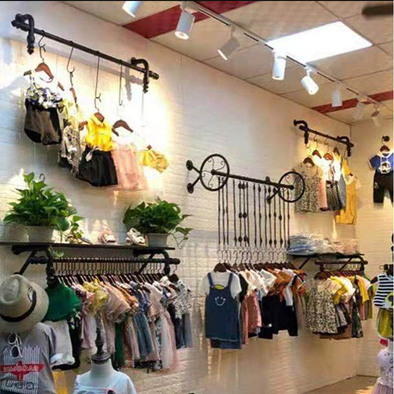 铁艺服装店展示架上墙壁挂式服装架男女装货架童装组合挂衣服架子