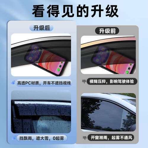 奇ICARV2眉3晴雨挡车700窗挡板雨icar汽车瑞雨内装饰用品改装配件