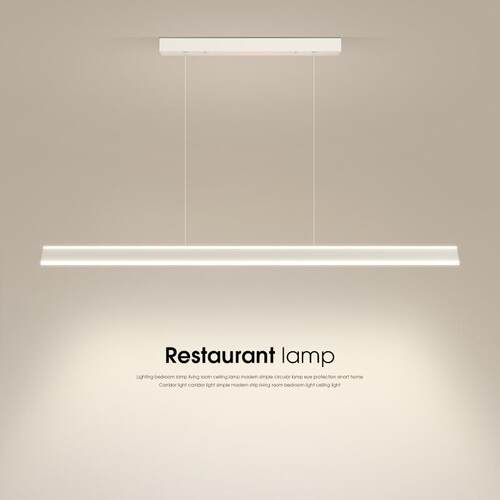 一字餐厅吊灯现代简约几何餐桌灯长条极简家用饭厅茶室吧台led灯