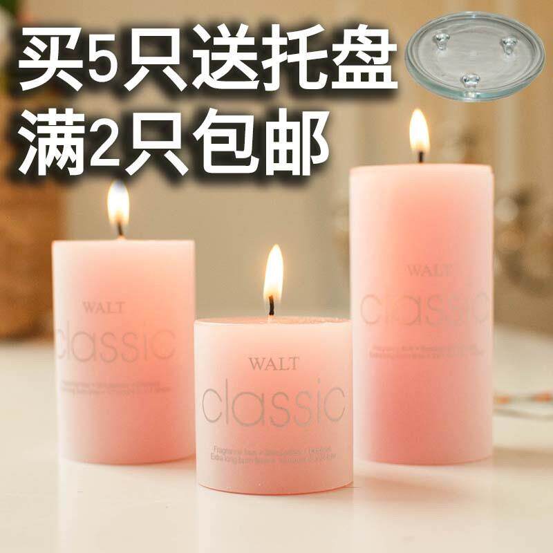 经典象牙白圆柱蜡烛家用无烟无味婚庆酒店西餐厅生日浪漫烛光晚餐