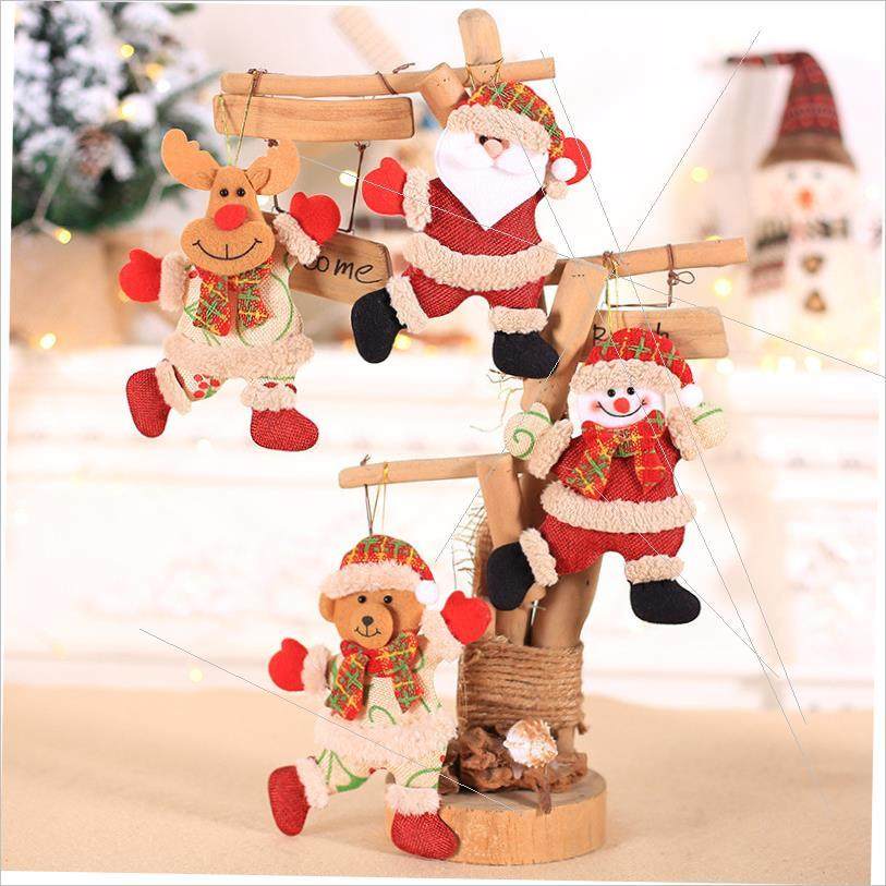 Christmas fabric doll pendant dancing old man doll pendant