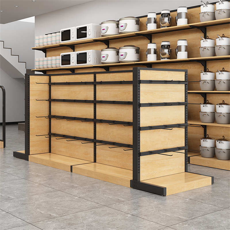 钢木超市便利店货架展示架零食精品母婴店文创文具店饰品中岛货柜
