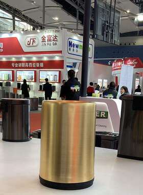 GPX-3D双层房间桶无盖家用酒店卫生间垃圾筒铝合金材质黑色房间桶