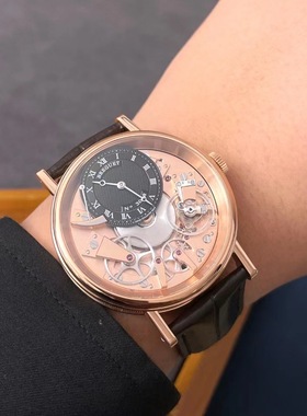 先鉴后发 98新40mm宝玑传世系列18k玫瑰金机械男表正品7057BR/R9