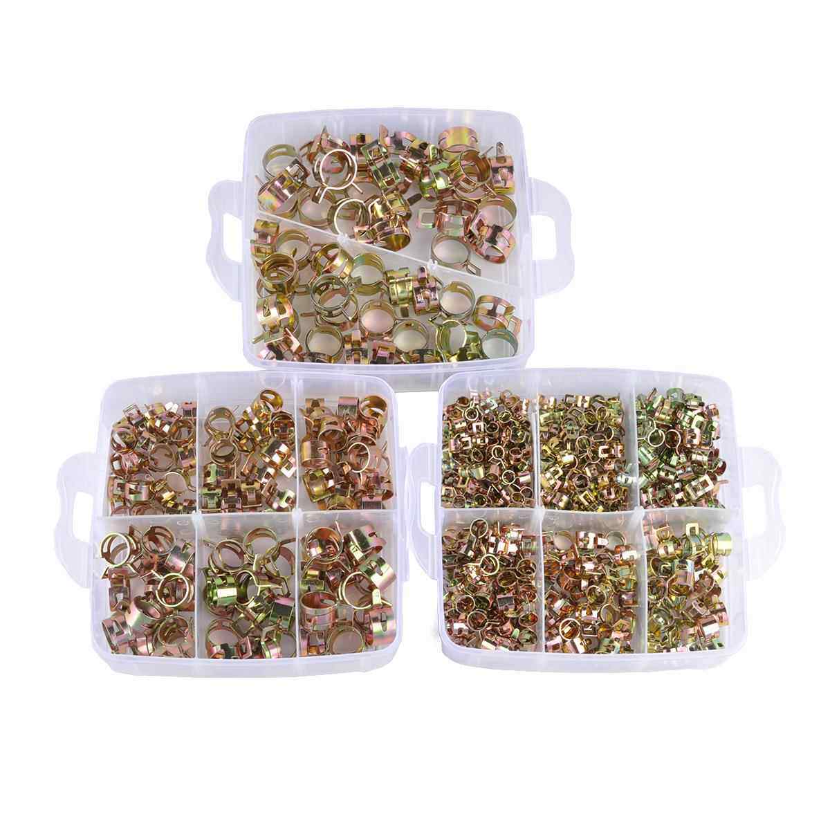 20盒装154种规格弹性卡箍锰钢汽管车油喉箍只水管COX气管油管抱箍